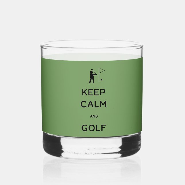 Verre À Whisky Conserver le calme et le golf (Recto)