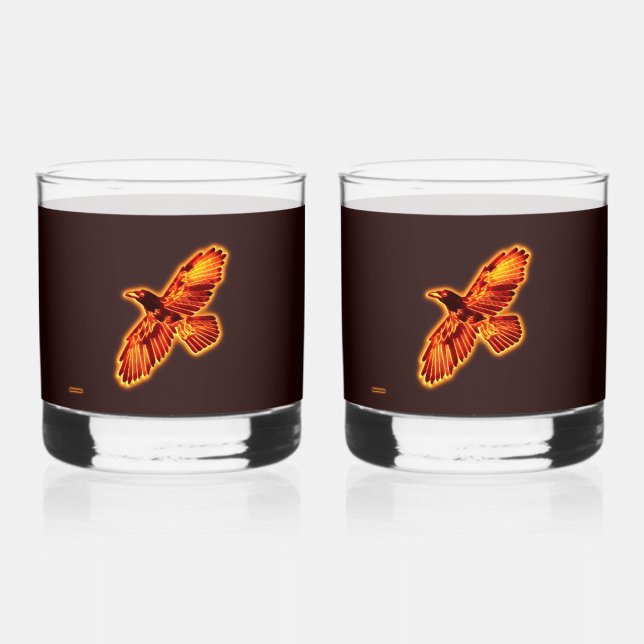 Verre À Whisky Corbeau de feu (Recto)