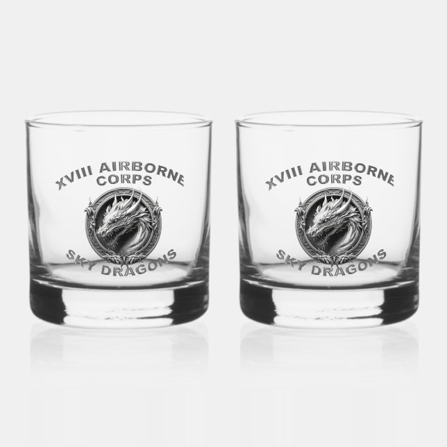 VERRE À WHISKY CORPS AÉRIEN XVIII  (Recto)