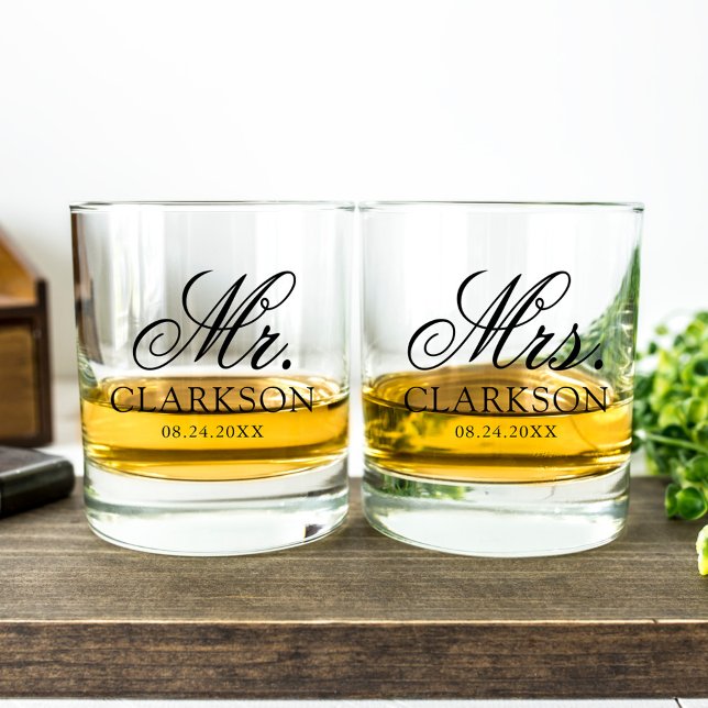 Verre À Whisky Couple de mariage personnalisé (Créateur téléchargé)