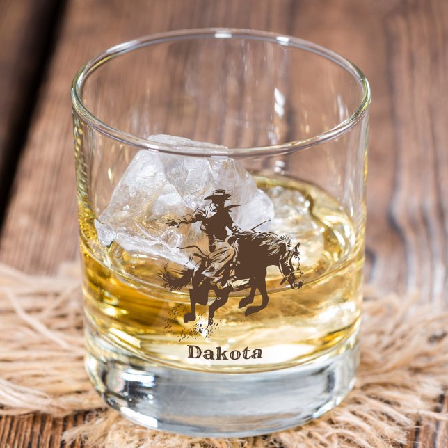 Verre À Whisky Cowboy Rodéo Occidental Personnalisé (Créateur téléchargé)
