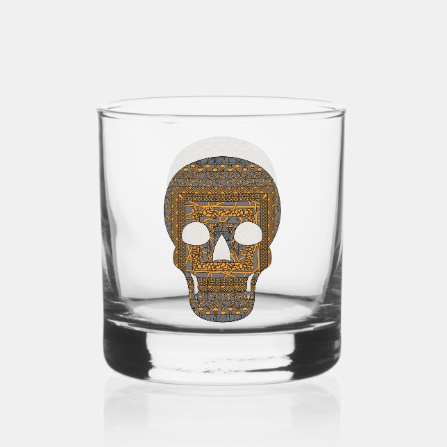 Verre À Whisky Crâne d'Halloween (Recto)