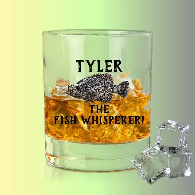 Verre À Whisky Crappie Pêche Poisson Whisperer Drôle Pêche Pêche  (Crappie Fishing Fun Fish Whisperer Whiskey Glass Gift)