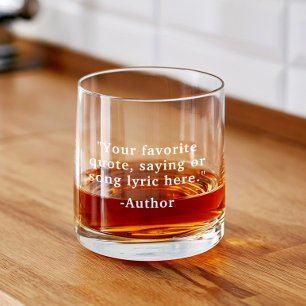 Verre À Whisky Créez Votre Propre Citation Personnalisée