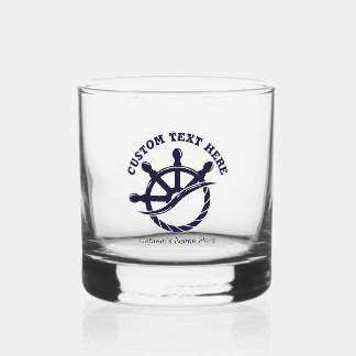 Verre À Whisky Custom Captain Boat Nautical Gift