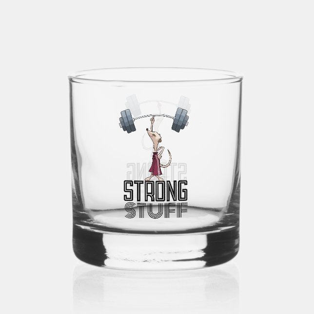 Verre À Whisky Cute Meerkat Strong Stuff Poids Carton (Recto)
