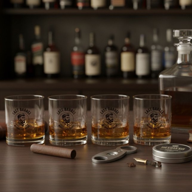 Verre À Whisky Dernier baril avant l'enterrement de vie de garçon (Last Barrel Before the Bride Bachelor Party Whiskey Glass)
