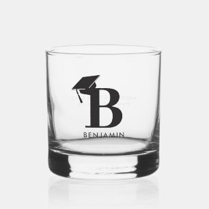 Verre À Whisky Diplôme Monogramme minimaliste cadeau moderne