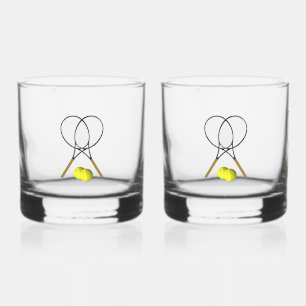 Verre À Whisky Double Tennis Sport Thème