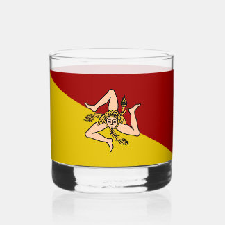 Verre À Whisky Drapeau de la Sicile (région italienne)