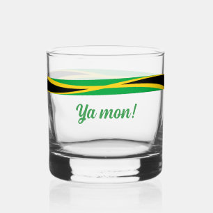 Verre À Whisky Drapeau jamaïcain Ya Mon