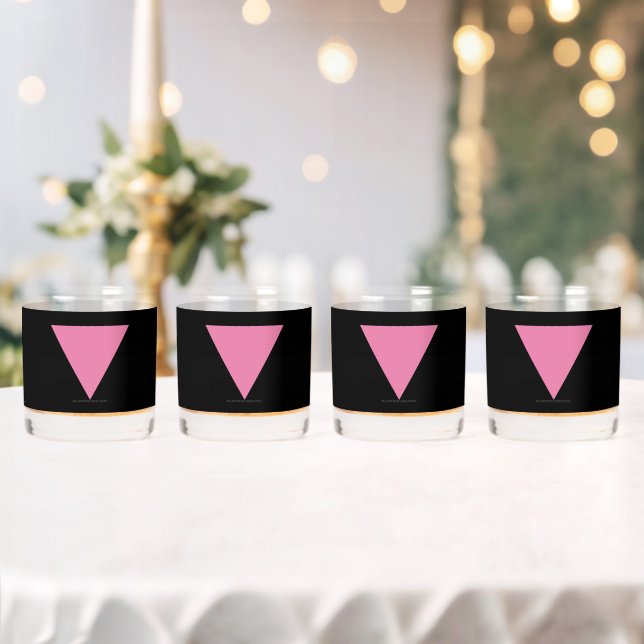 Verre À Whisky Drapeau triangle rose de SlipperyJoe drapeau rose  (Insitu (Mariage))