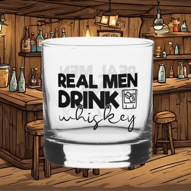 Verre À Whisky Drôle les vrais hommes boivent du whisky (Créateur téléchargé)