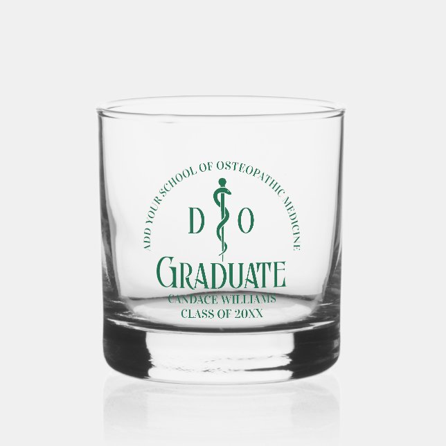 Verre À Whisky Ecole Médicale ostéopathique verte (Recto)
