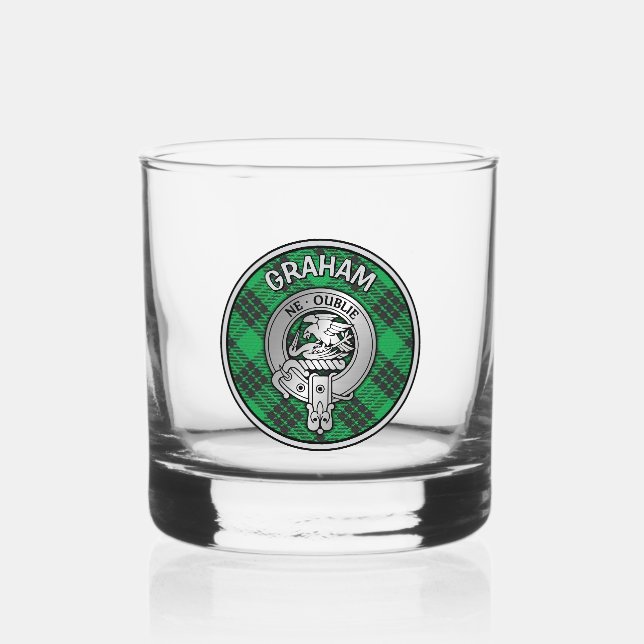 Verre À Whisky [EDIT] Clan Graham Crest & Tartan (Recto)