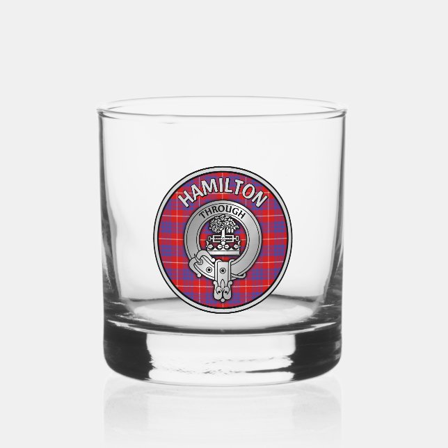 Verre À Whisky [EDIT] Clan Hamilton Crest & Tartan (Recto)