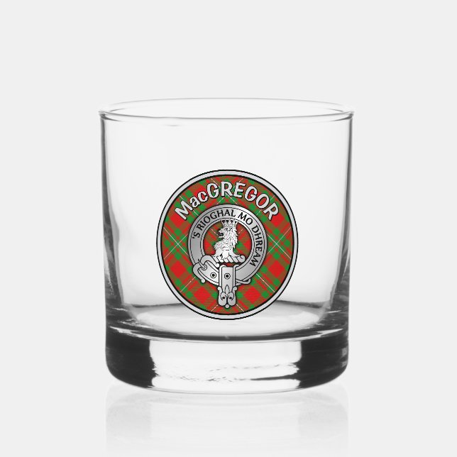 Verre À Whisky [EDIT] Clan MacGregor Crest & Tartan (Recto)