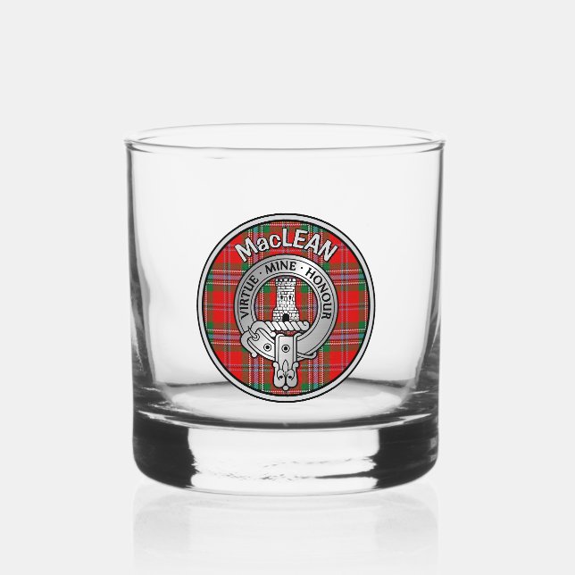 Verre À Whisky [EDIT] Clan MacLean Crest & Tartan (Recto)