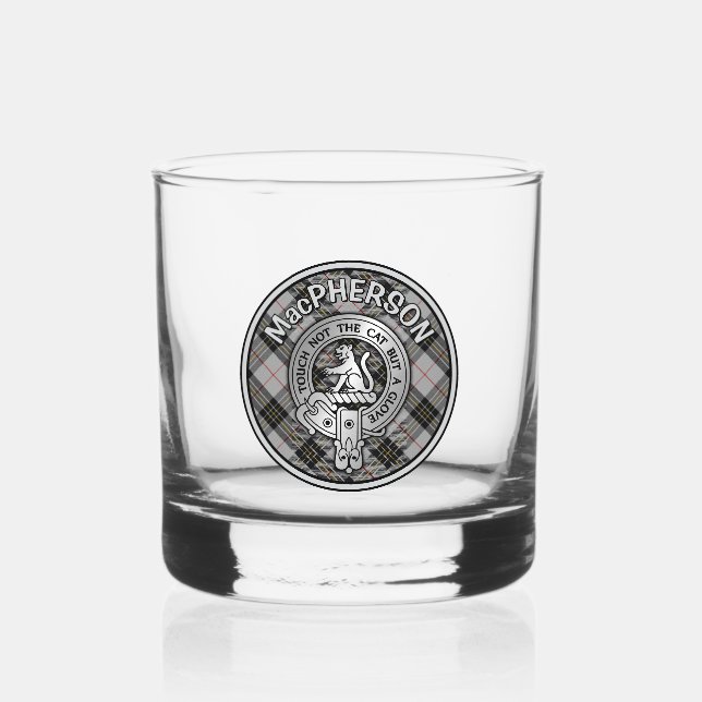 Verre À Whisky [EDIT] Clan MacPherson Crest & Tartan (Recto)
