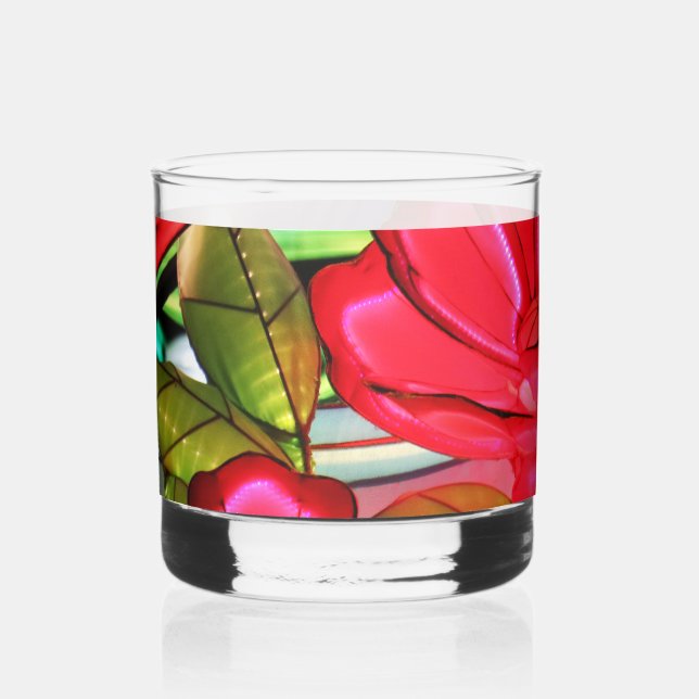 Verre À Whisky Élégance Électrique en Rose  (Recto)