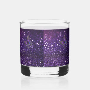 Verre À Whisky Élégance Enchantante : Le papillon pourpre