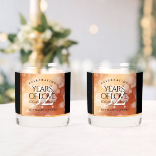 Verre À Whisky Élégant 32ème anniversaire de Mariage de bronze