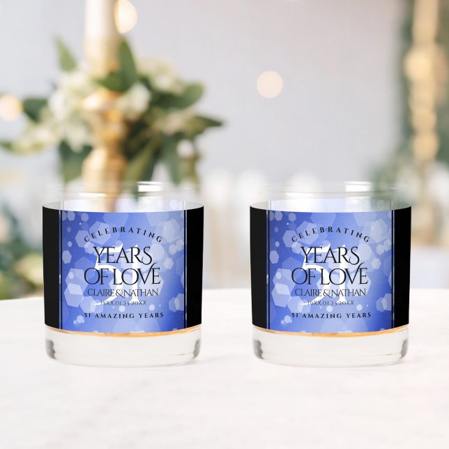 Verre À Whisky Élégant 51e anniversaire de Mariage Sapphire (Insitu (Mariage))