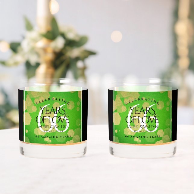 Verre À Whisky Élégant 66ème anniversaire de Mariage Titanite (Insitu (Mariage))