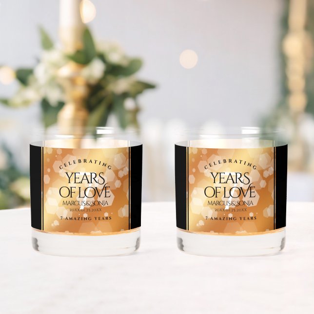 Verre À Whisky Élégant 7ème anniversaire de Mariage de cuivre (Insitu (Mariage))