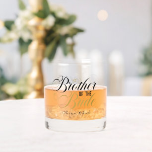 Verre À Whisky Elegant Brother of the Bride ajouter nom Mariage