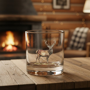 Verre À Whisky Elégant Deer Hunting Stag Nom personnalisé