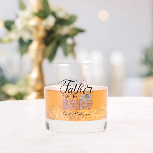 Verre À Whisky Élégant Père mariée ajouter nom Mariage (Insitu (Mariage))