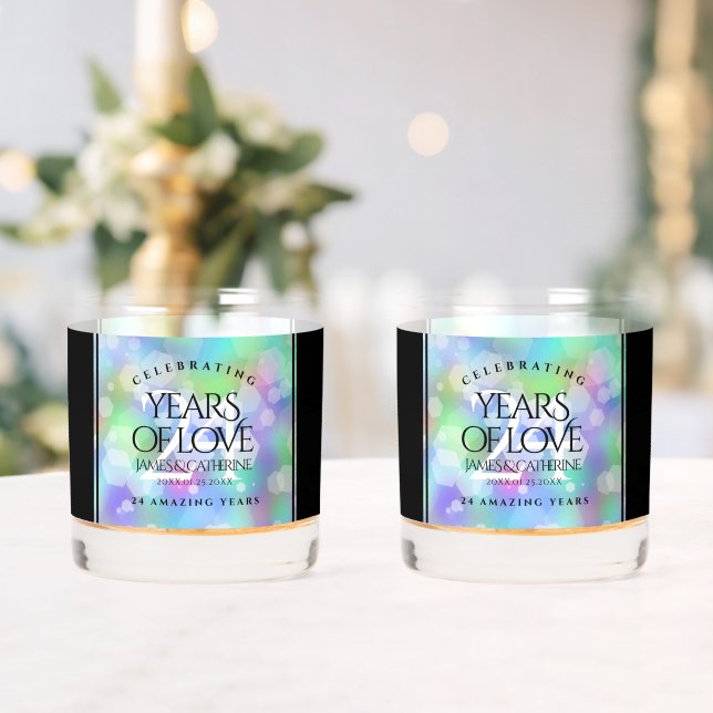 Verre À Whisky Élégante 24e anniversaire du Mariage Opal (Insitu (Mariage))