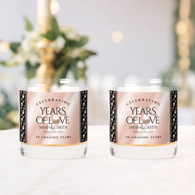 Verre À Whisky Élégante célébration du 46e anniversaire du Mariag (Insitu (Mariage))