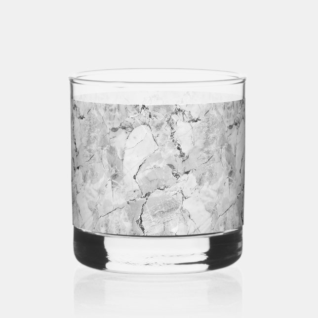 Verre À Whisky Elégante mosaïque de pierre Cascade (Recto)