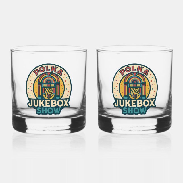 Verre À Whisky Ensemble de vaisselle avec logo Polka Jukebox (Recto)
