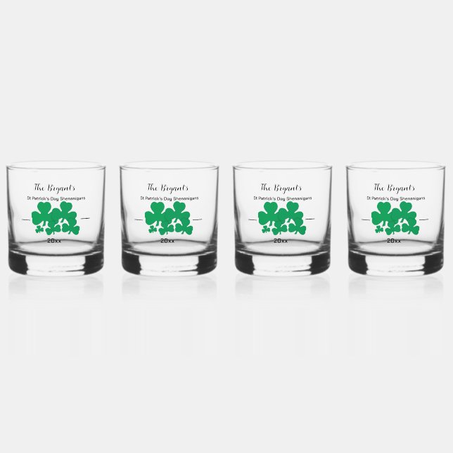 Verre À Whisky Ensemble de vaisselle pour la Saint-Patrick (Recto)