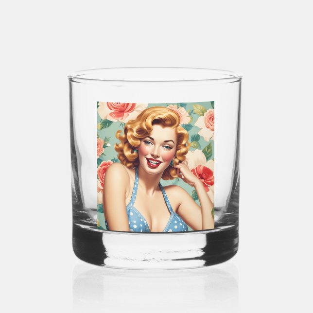 Verre À Whisky Ensemble Retro Girl Drinkware (Recto)