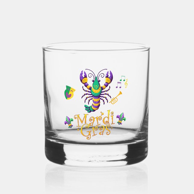 Verre À Whisky Épis Fleur de lis Mardi Gras (Verso)
