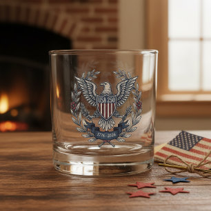 Verre À Whisky États-Unis 250 Aigle patriotique motif Heritage ID