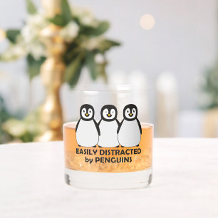 Verre À Whisky Facilement distrait par les pingouins