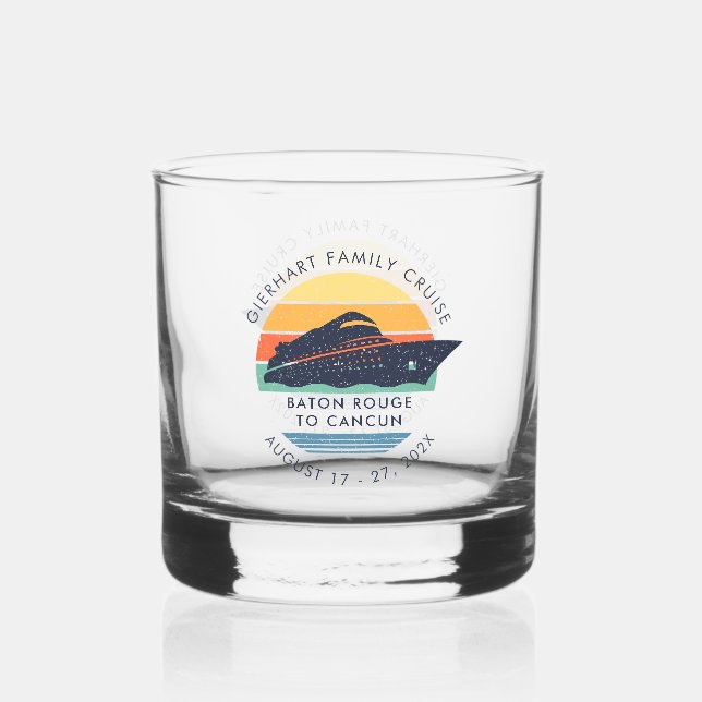 Verre À Whisky Famille Réunion Croisière Personnalisée Garde Voya (Recto)