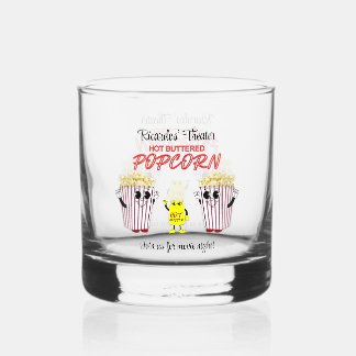 Verre À Whisky Family Movie Theater Fun Popcorn Mascots Rocks