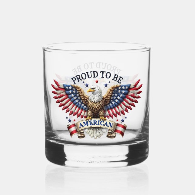 Verre À Whisky Fière d'être American Eagle (Recto)