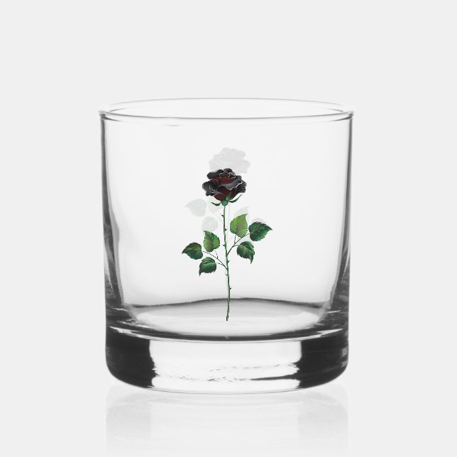 Verre À Whisky Fleur de rose noire (Recto)