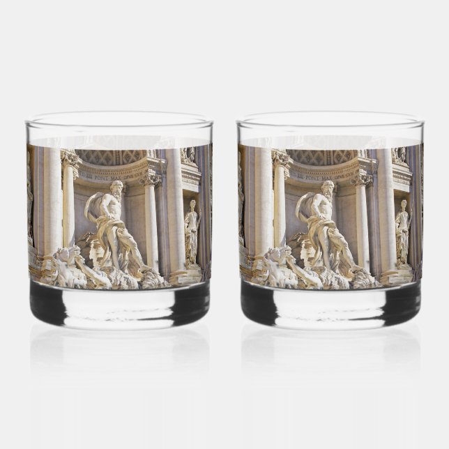 Verre À Whisky Fontaine de Trevi Rome Photographie (Recto)