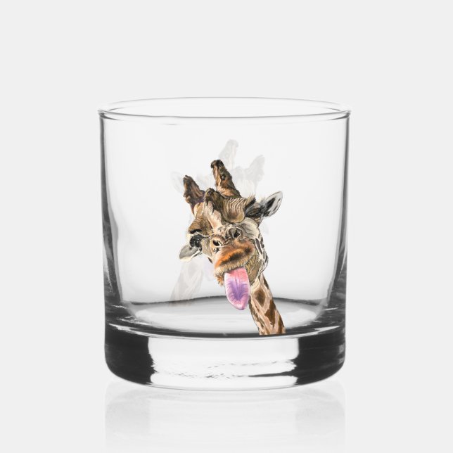 Verre À Whisky Funny Jouer Giraffe (Recto)