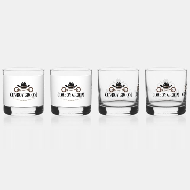 Verre À Whisky Garçon d'honneur Cowboy (Recto)