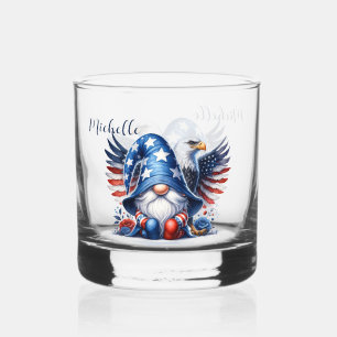 Verre À Whisky Gnome Patriotique et Célébration Américaine de l'A