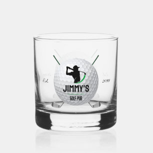 Verre À Whisky Golf Golfing Golf Ball Clubs Rocks Drinkware